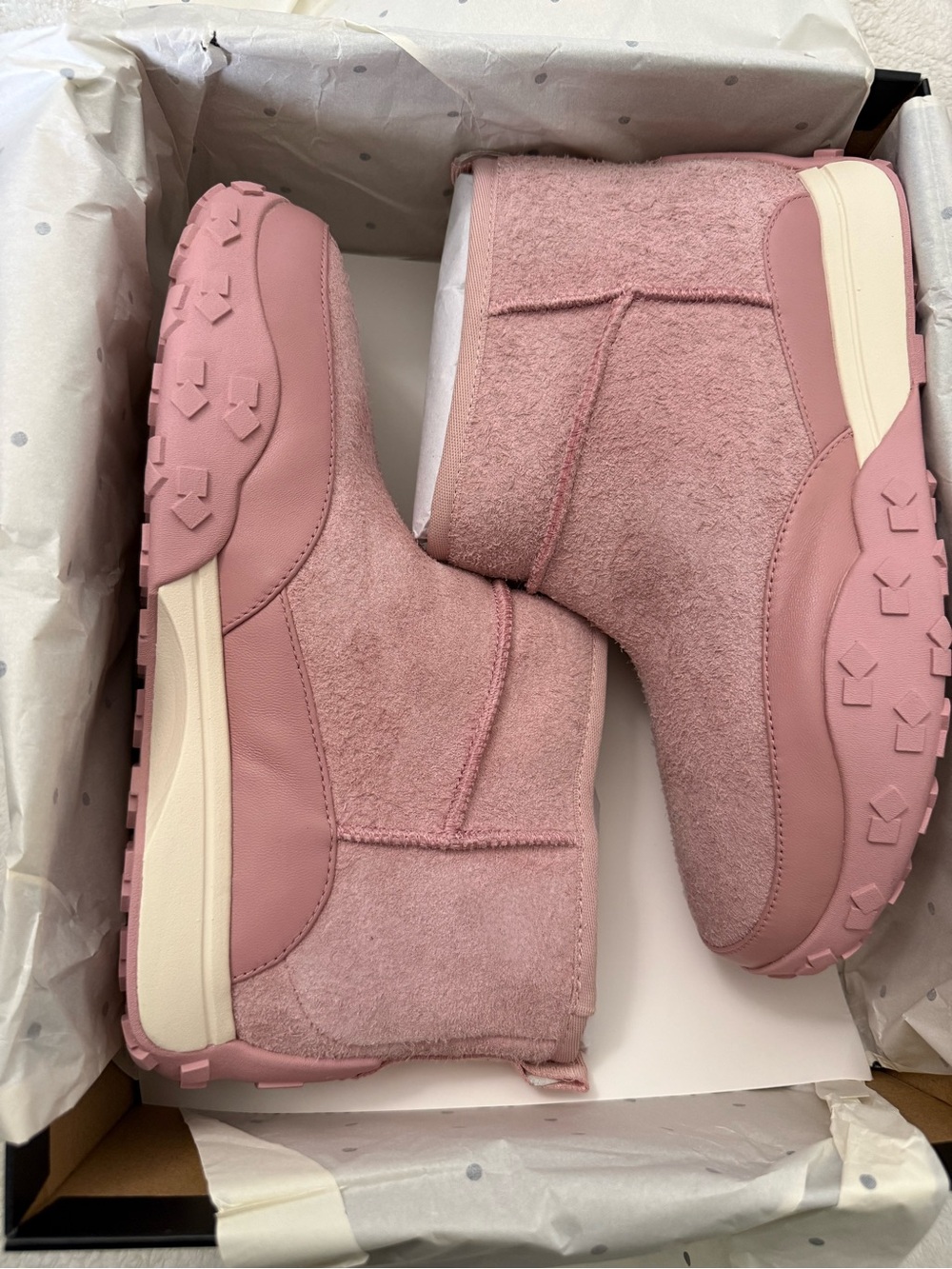 kate spade Blush Pink Suede and Leather Ankle Booties